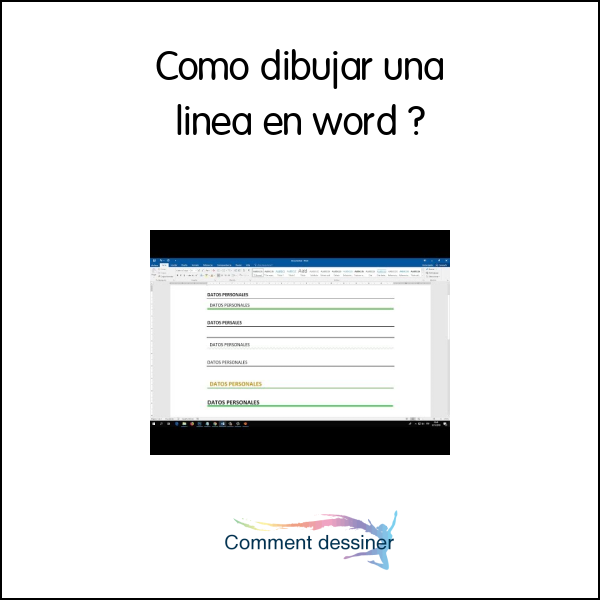 Como dibujar una linea en word